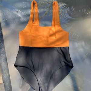 NWOT ORANGE SWIMSUIT XL